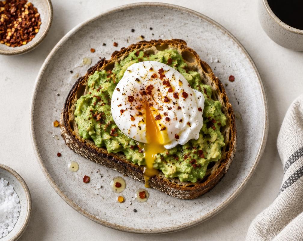 Tostada de aguacate